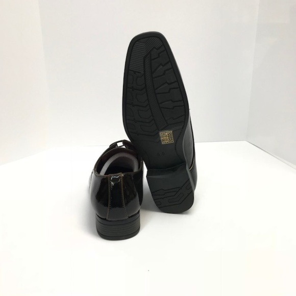 E.J. Samuel Men's Dress Shoes Brown Patent Leather Look Man Made Material - Picture 5 of 5